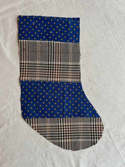 Made to order julesok i vintage tekstil - tilføj navn og motiv