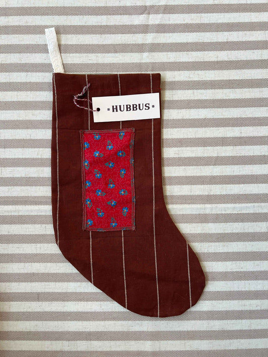 Made to order julesok i vintage tekstil - tilføj navn og motiv