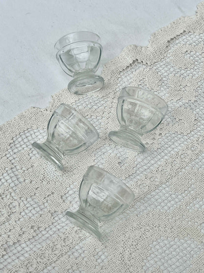Æggebægre i glas, H6, sæt a 4