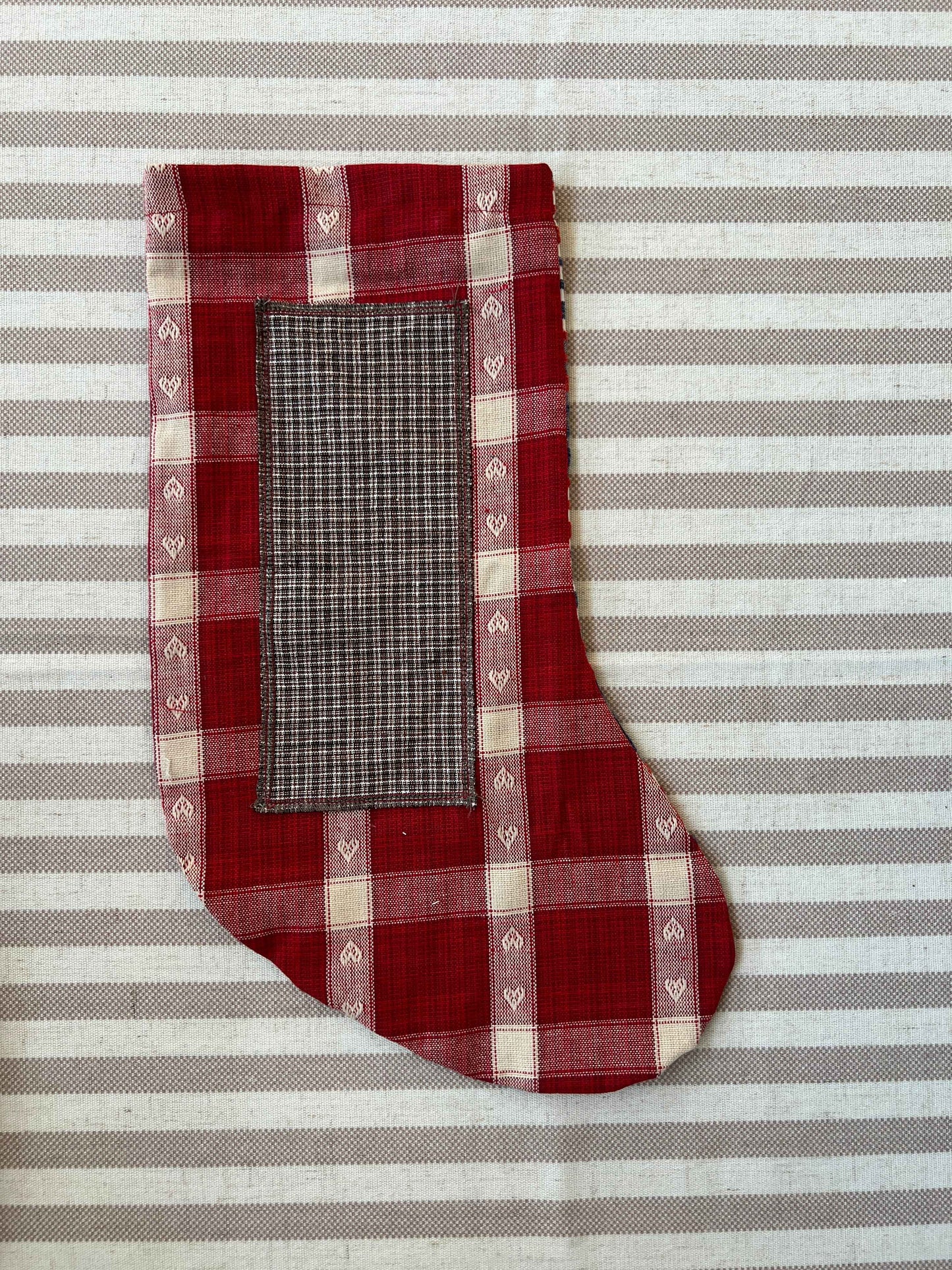 Made to order julesok i vintage tekstil - tilføj navn og motiv