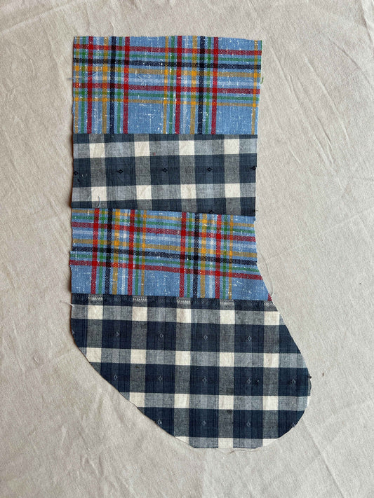 Made to order julesok i vintage tekstil - tilføj navn og motiv