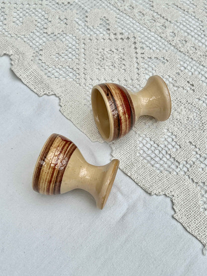 Æggebægre i keramik, H6, sæt a 2