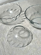 Stor brasiliensk glasskål med bølgende glas, Ø25 H10