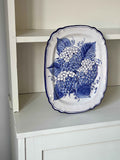 Vintage keramik serveringsfad, håndmalet i Portugal · L38,5 x B29 cm