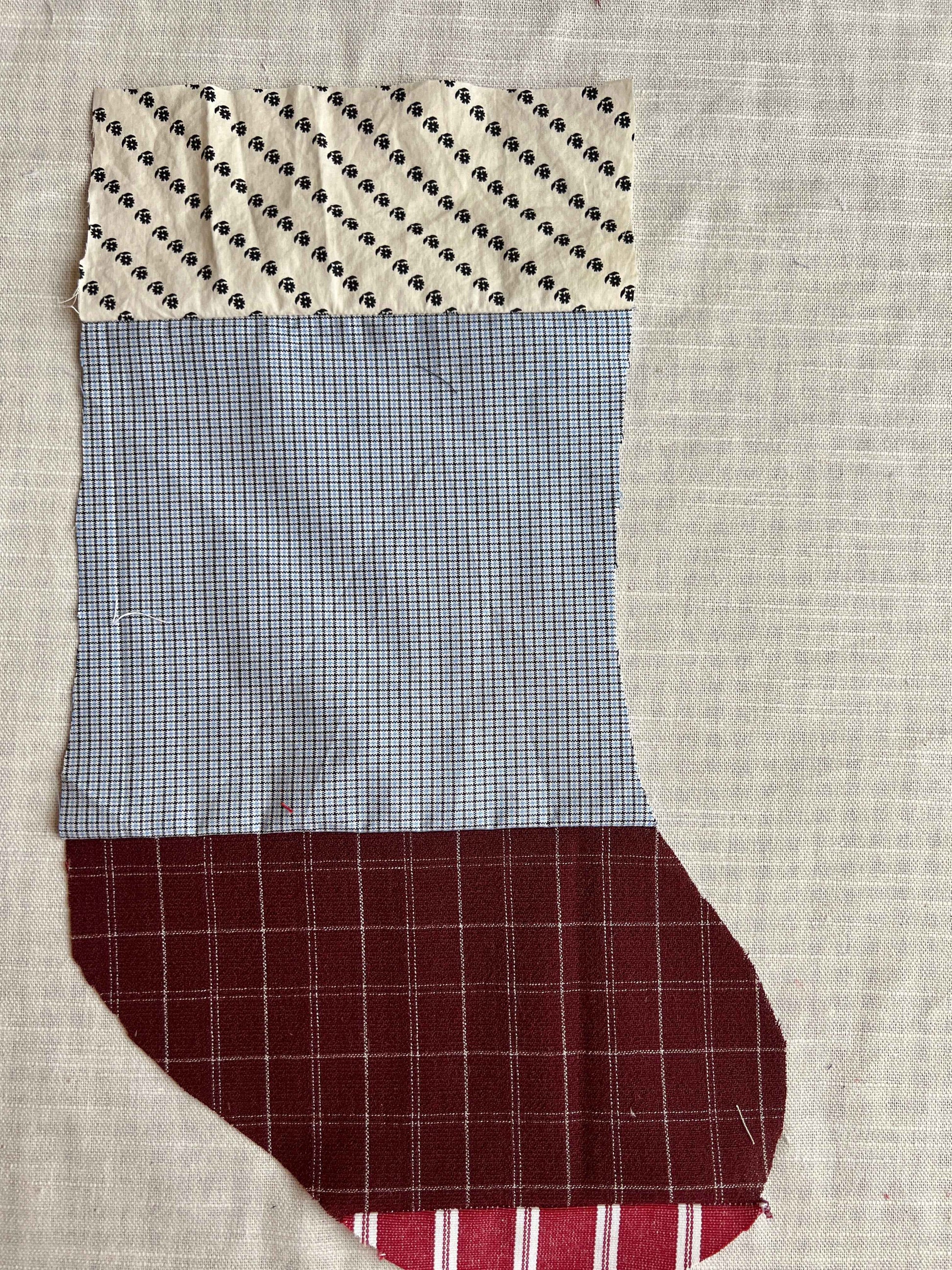 Made to order julesok i vintage tekstil - tilføj navn og motiv