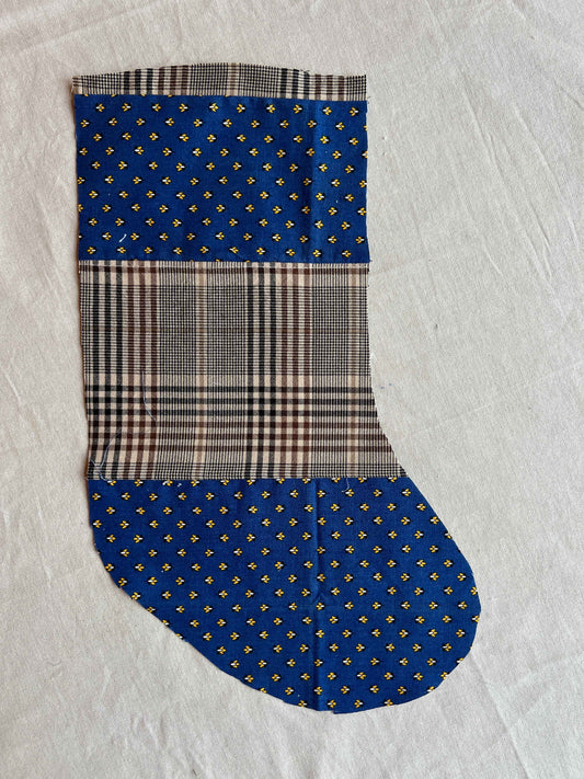 Made to order julesok i vintage tekstil - tilføj navn og motiv