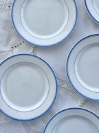 Frokosttallerkener med koboltblå kant (5stk)