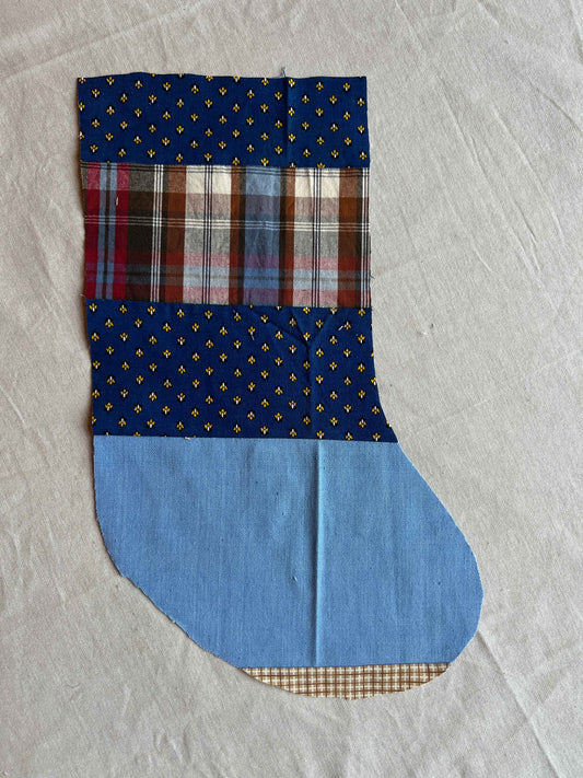 Made to order julesok i vintage tekstil - tilføj navn og motiv