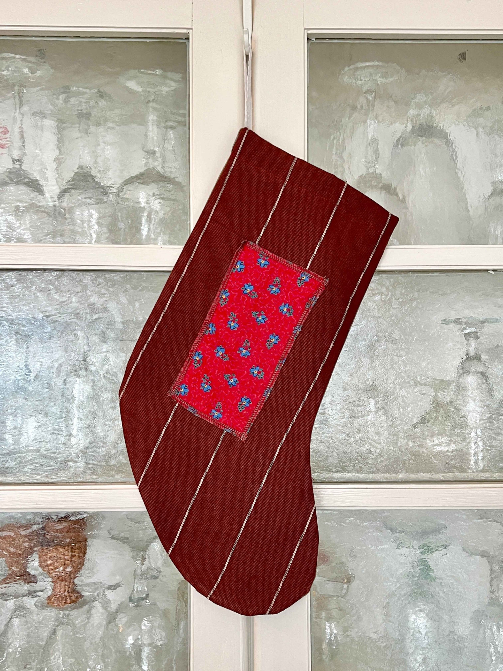 Made to order julesok i vintage tekstil - tilføj navn og motiv