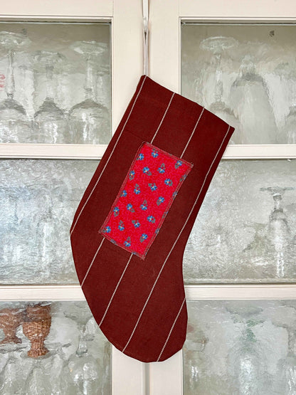 Made to order julesok i vintage tekstil - tilføj navn og motiv