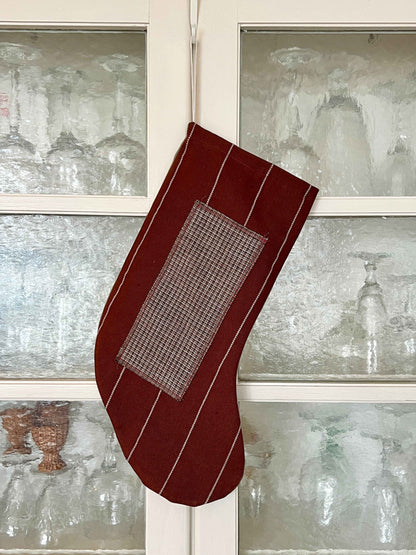 Made to order julesok i vintage tekstil - tilføj navn og motiv