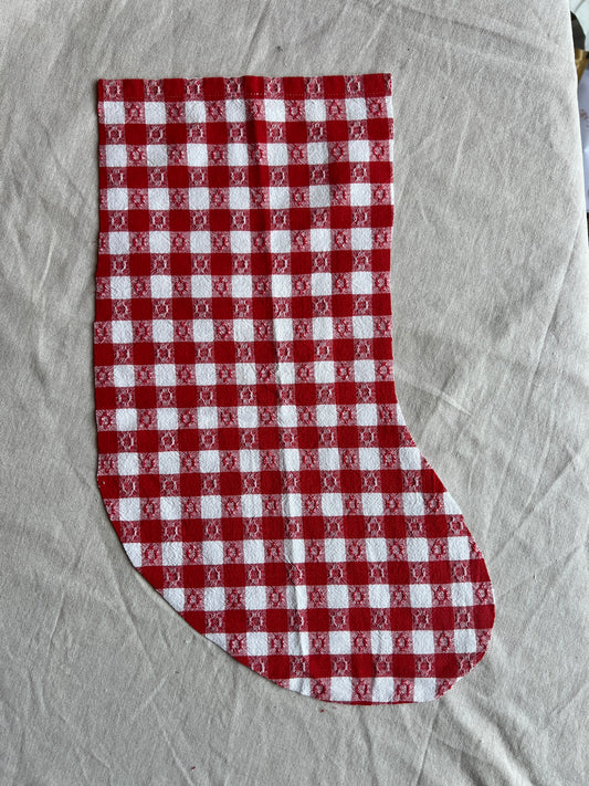 Made to order julesok i vintage tekstil - tilføj navn og motiv