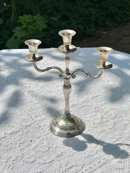 Lysestage i sølv, H28 B22