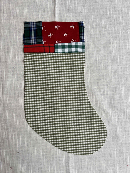 Made to order julesok i vintage tekstil - tilføj navn og motiv