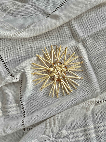 Halmstjerne med perler Ø10