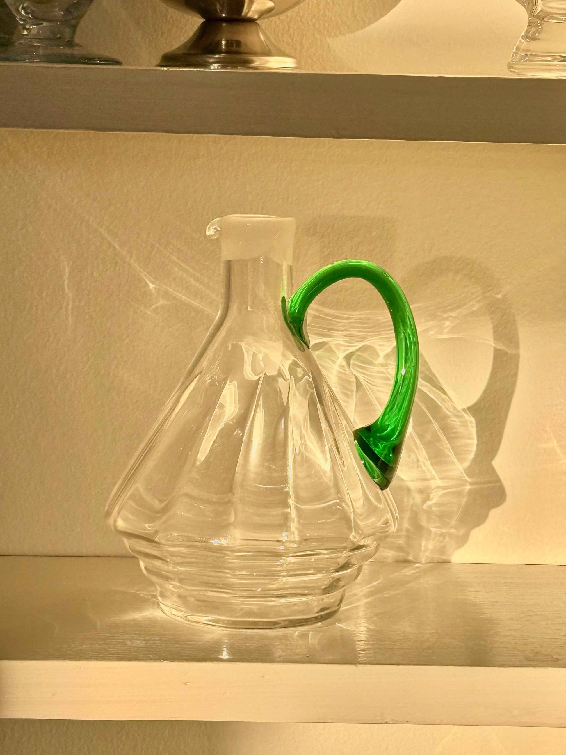 Glaskande med grøn hank