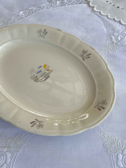 Rørstrand porcelænsfad med blomster