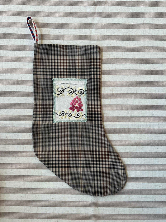 Made to order julesok i vintage tekstil - tilføj navn og motiv