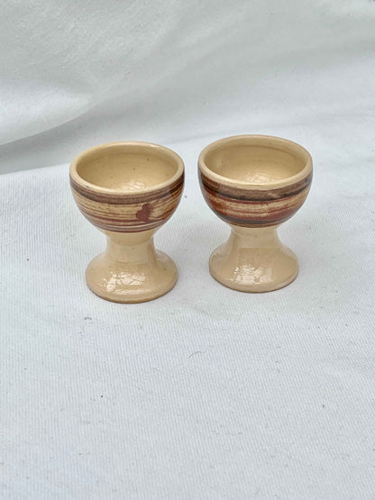 Æggebægre i keramik, H6, sæt a 2