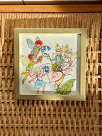 Tommelise illustration 1983 – vintage ramme 20x20 cm