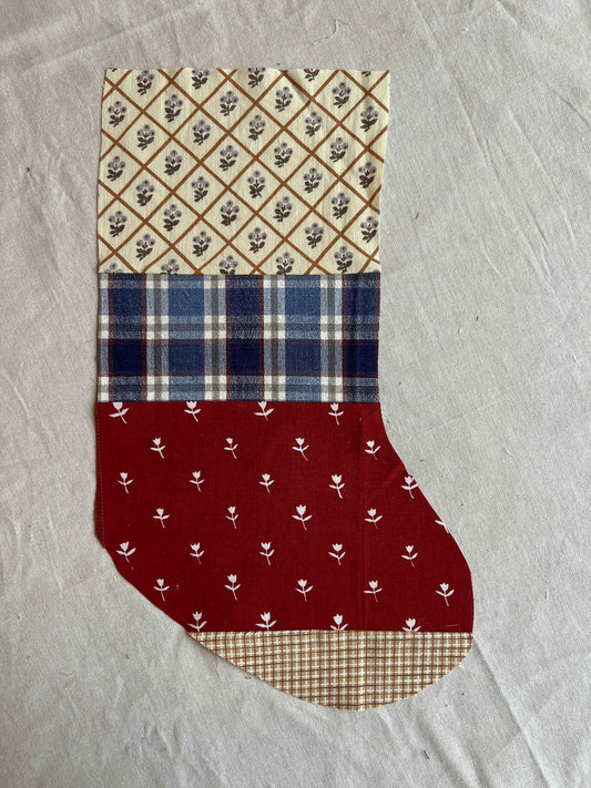 Made to order julesok i vintage tekstil - tilføj navn og motiv