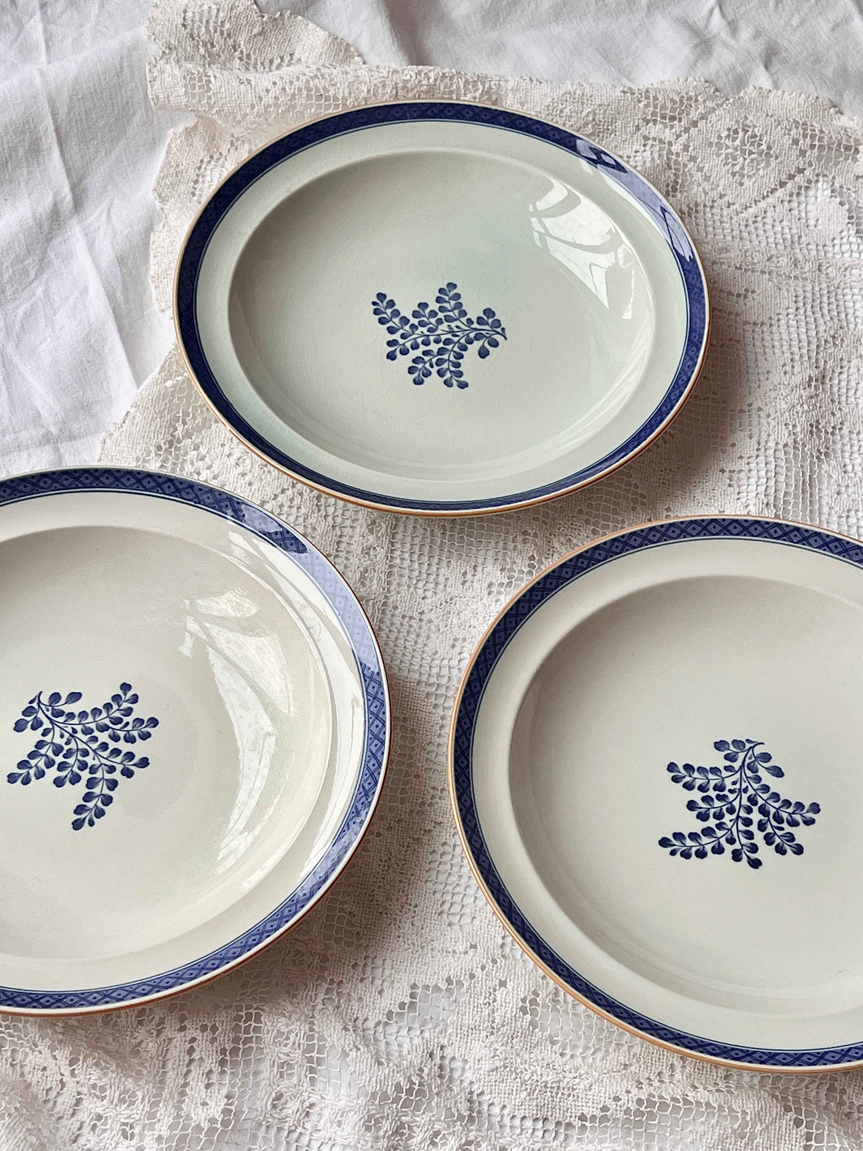 Vintage Aluminia Gabriella dyb tallerken/serveringsskål · Ø25 cm