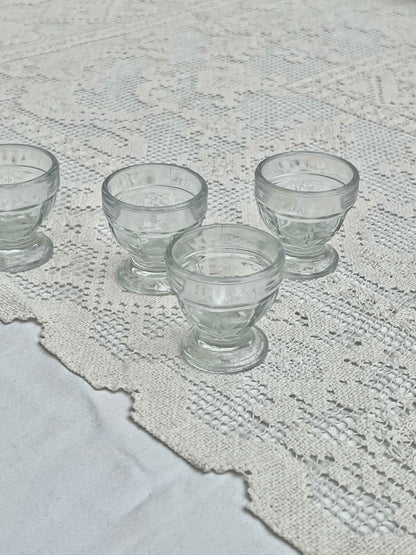 Æggebægre i glas, H6, sæt a 4