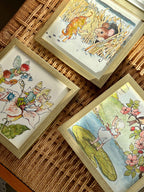 Tommelise illustration 1983 – vintage ramme 20x20 cm