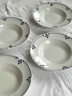 Vintage Pastatallerken “Rina” – Villeroy & Boch Porcelæn (Ø 24,5 cm) – 4 stk