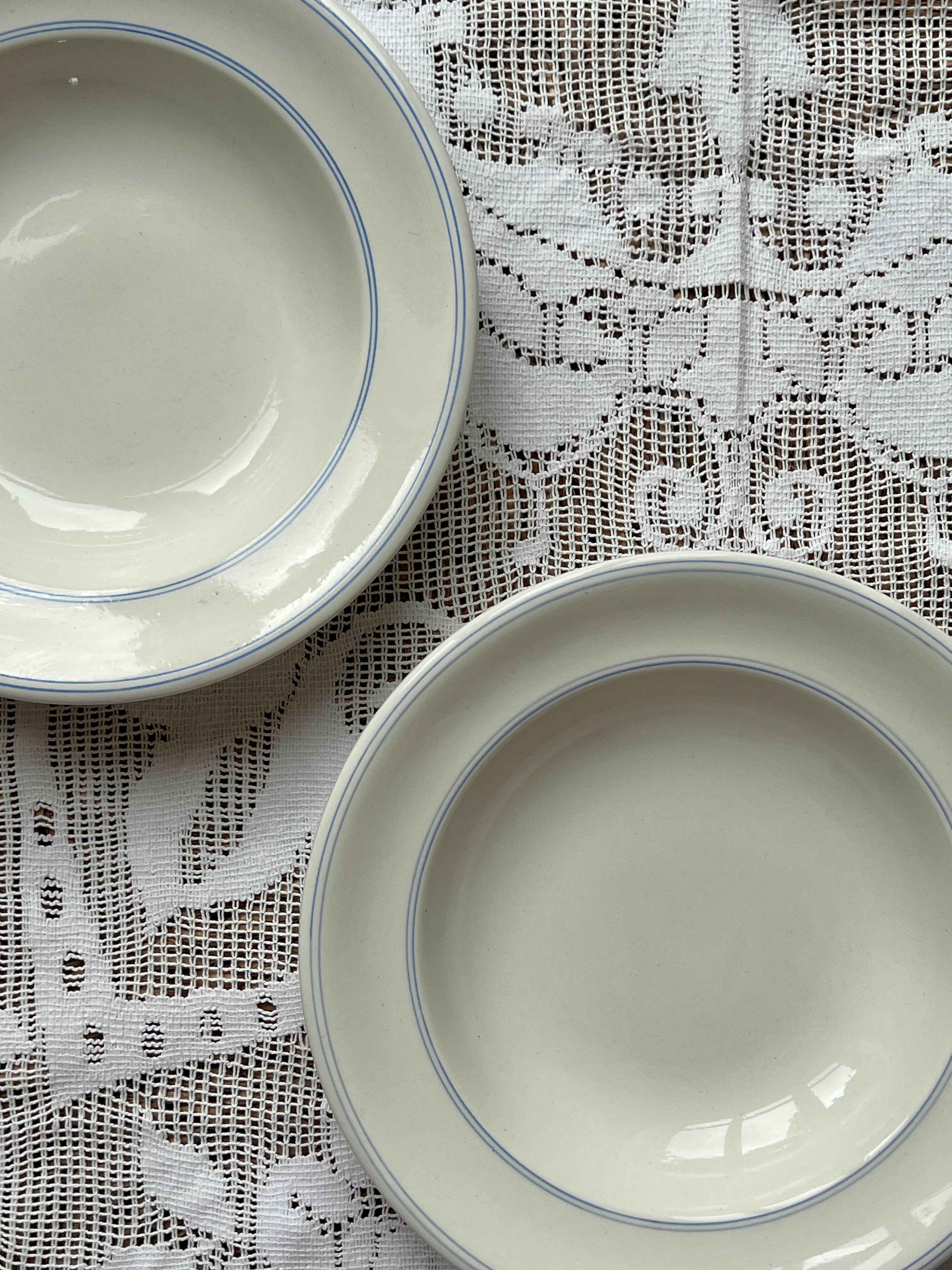 Pastatallerkener med lysblå kant, Villeroy & Boch, 2stk