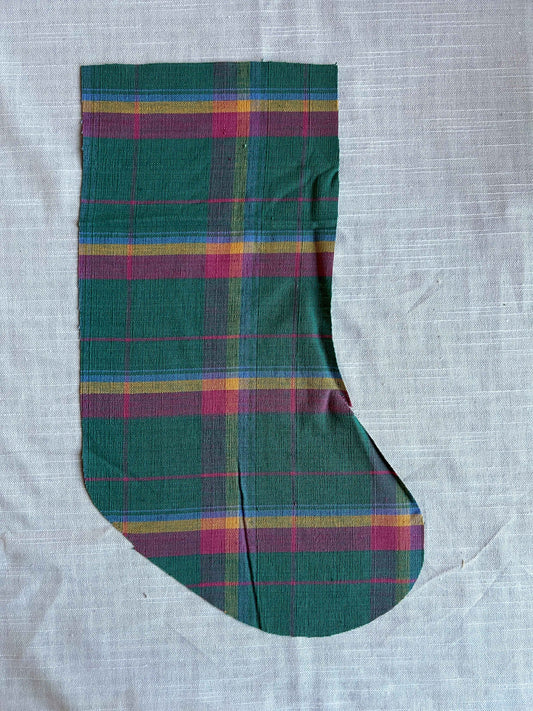 Made to order julesok i vintage tekstil - tilføj navn og motiv