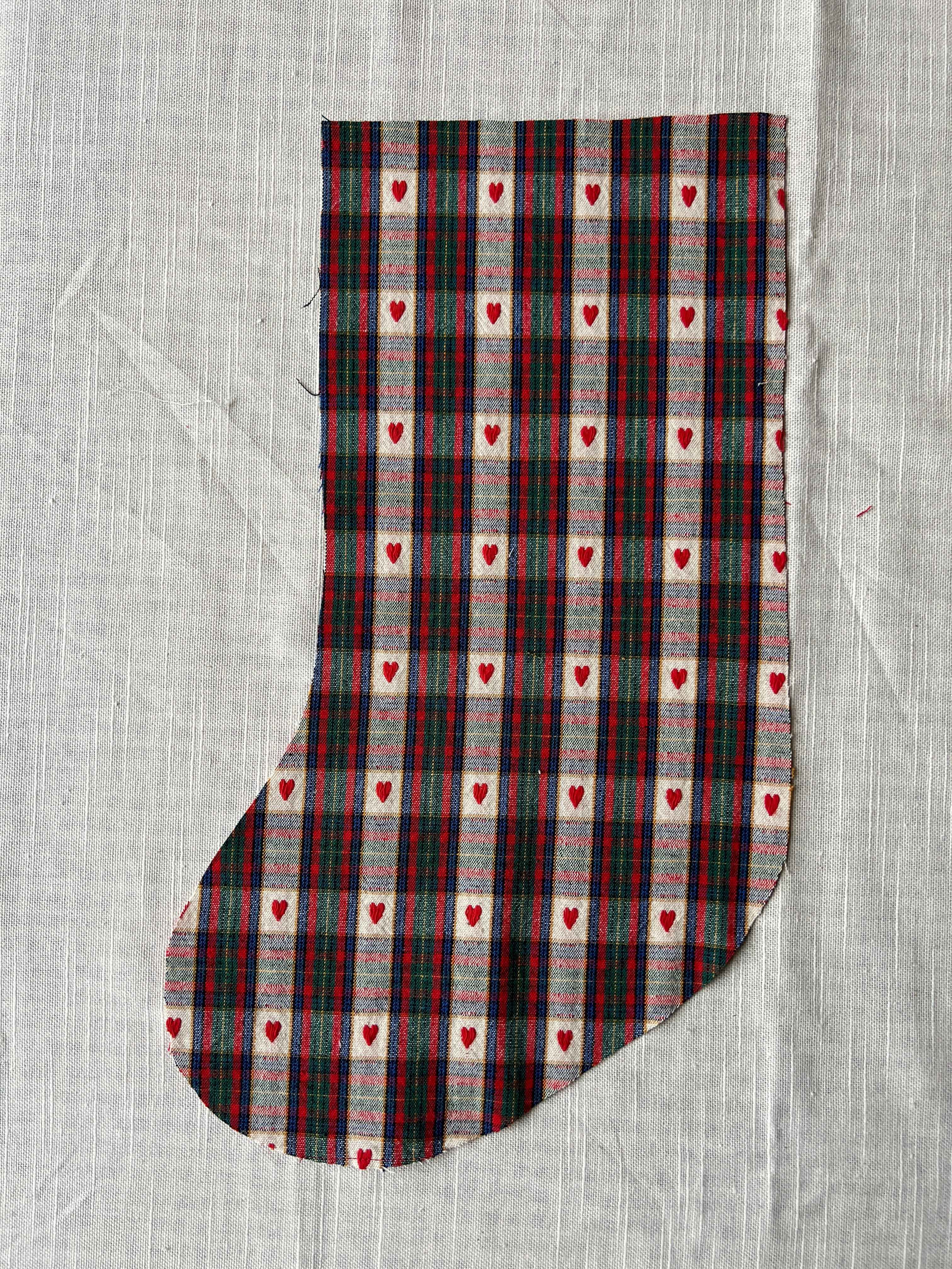 Made to order julesok i vintage tekstil - tilføj navn og motiv