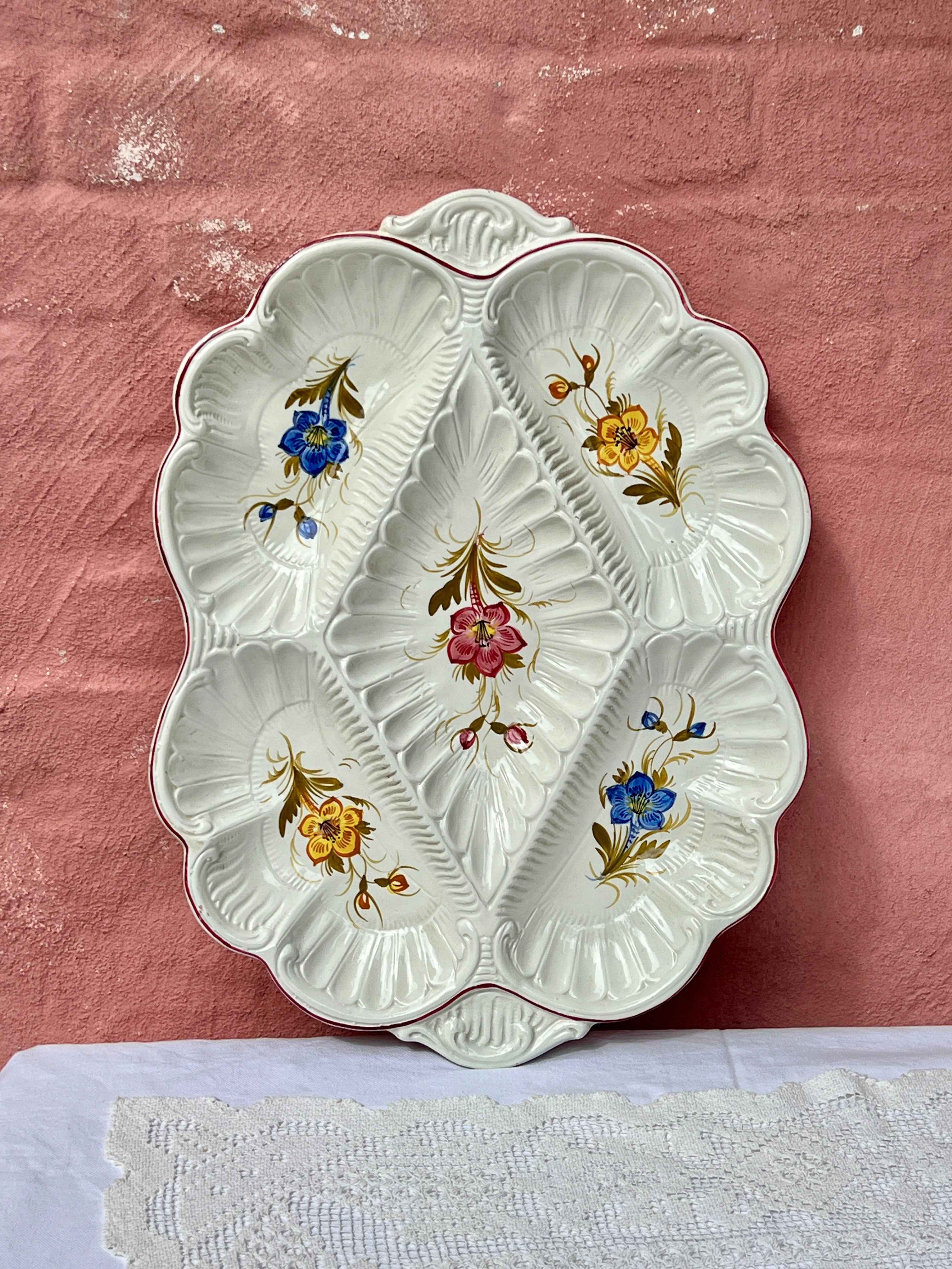 Italiensk vintage håndmalet porcelænsfad