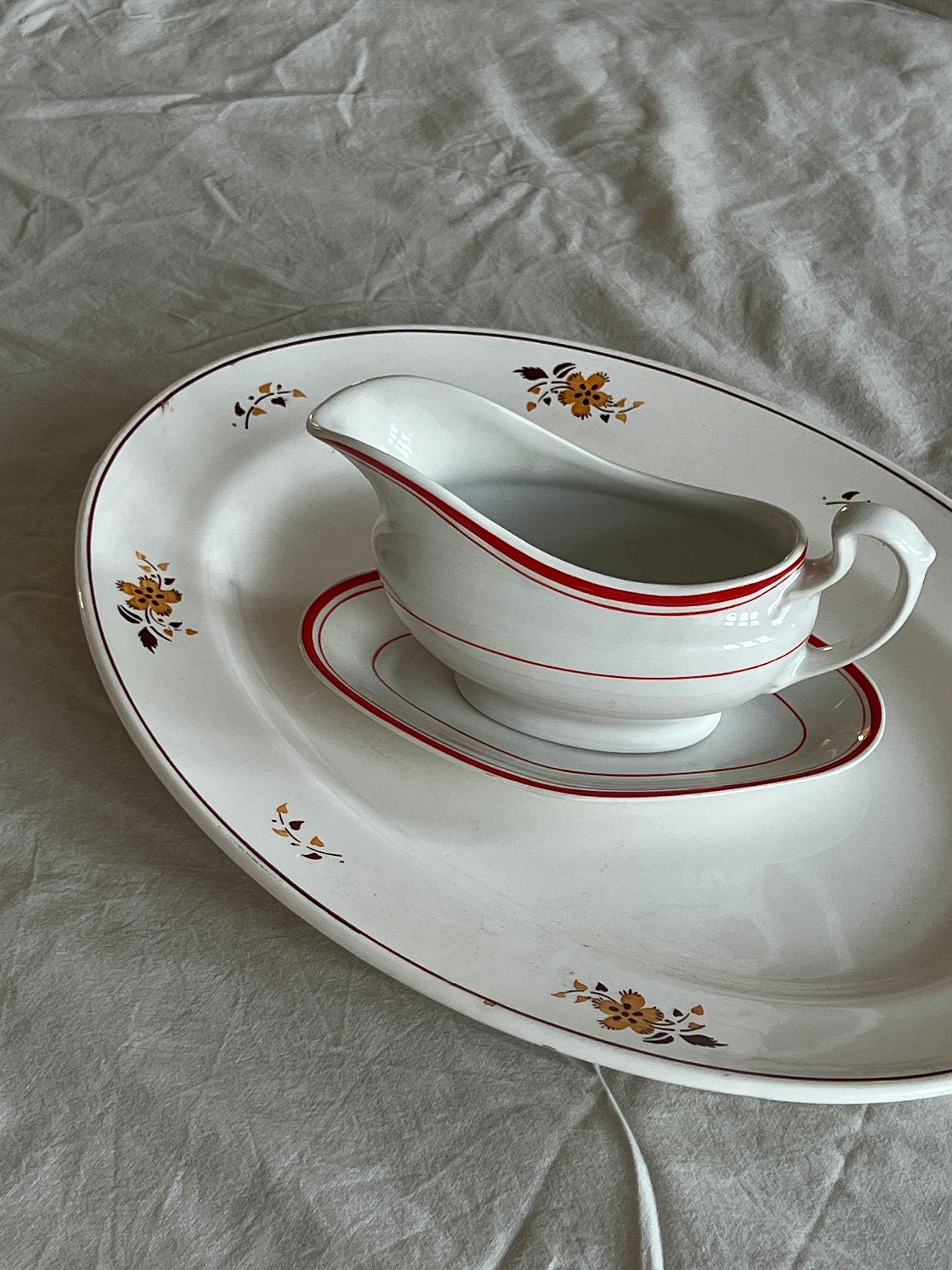 Vintage Elsterwerda porcelænsfad · L41 x B29 cm