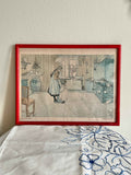 Carl Larsson – Køkken (tryk i rød ramme)