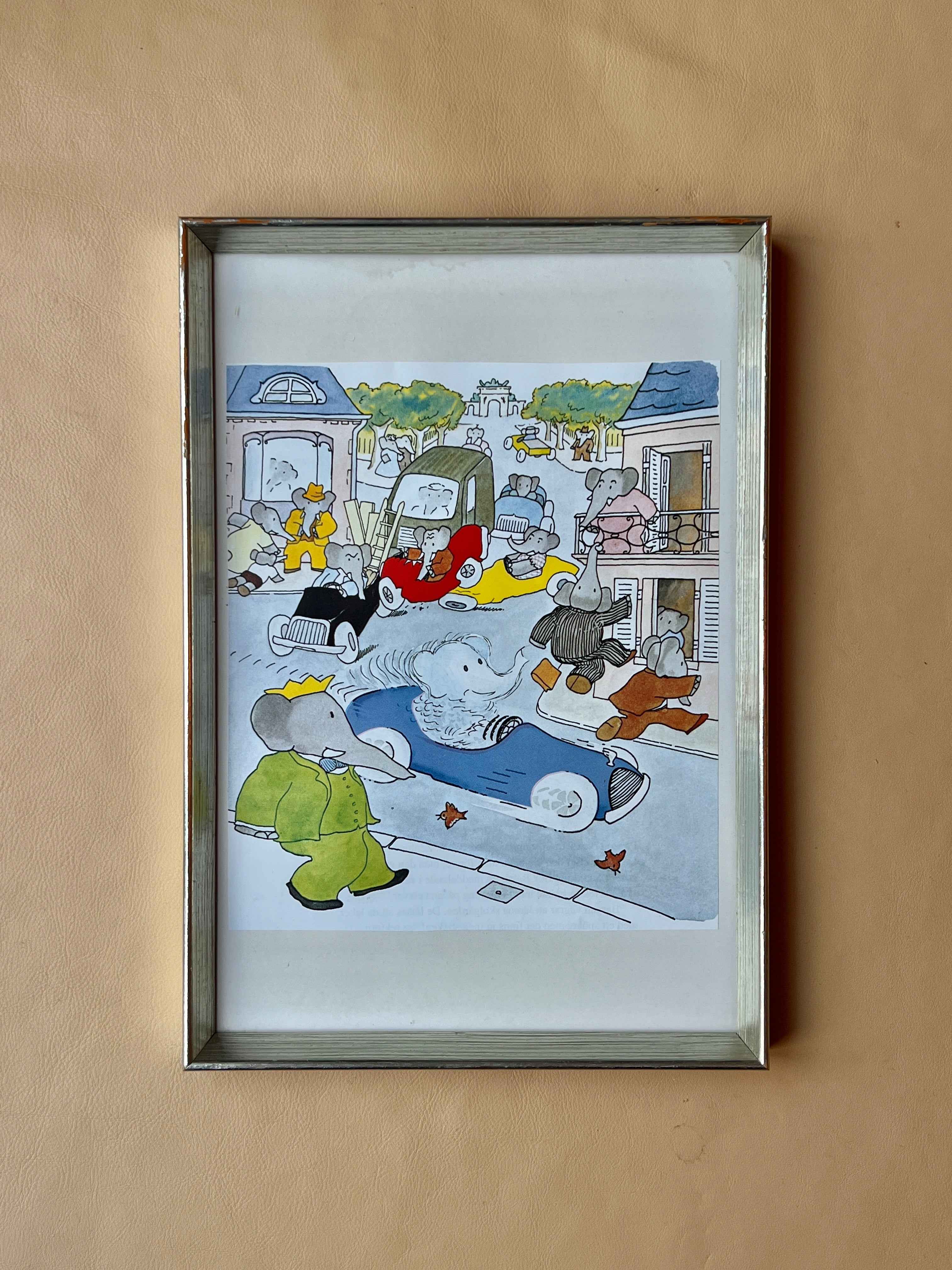 Babar illustration, spøgelse i bil