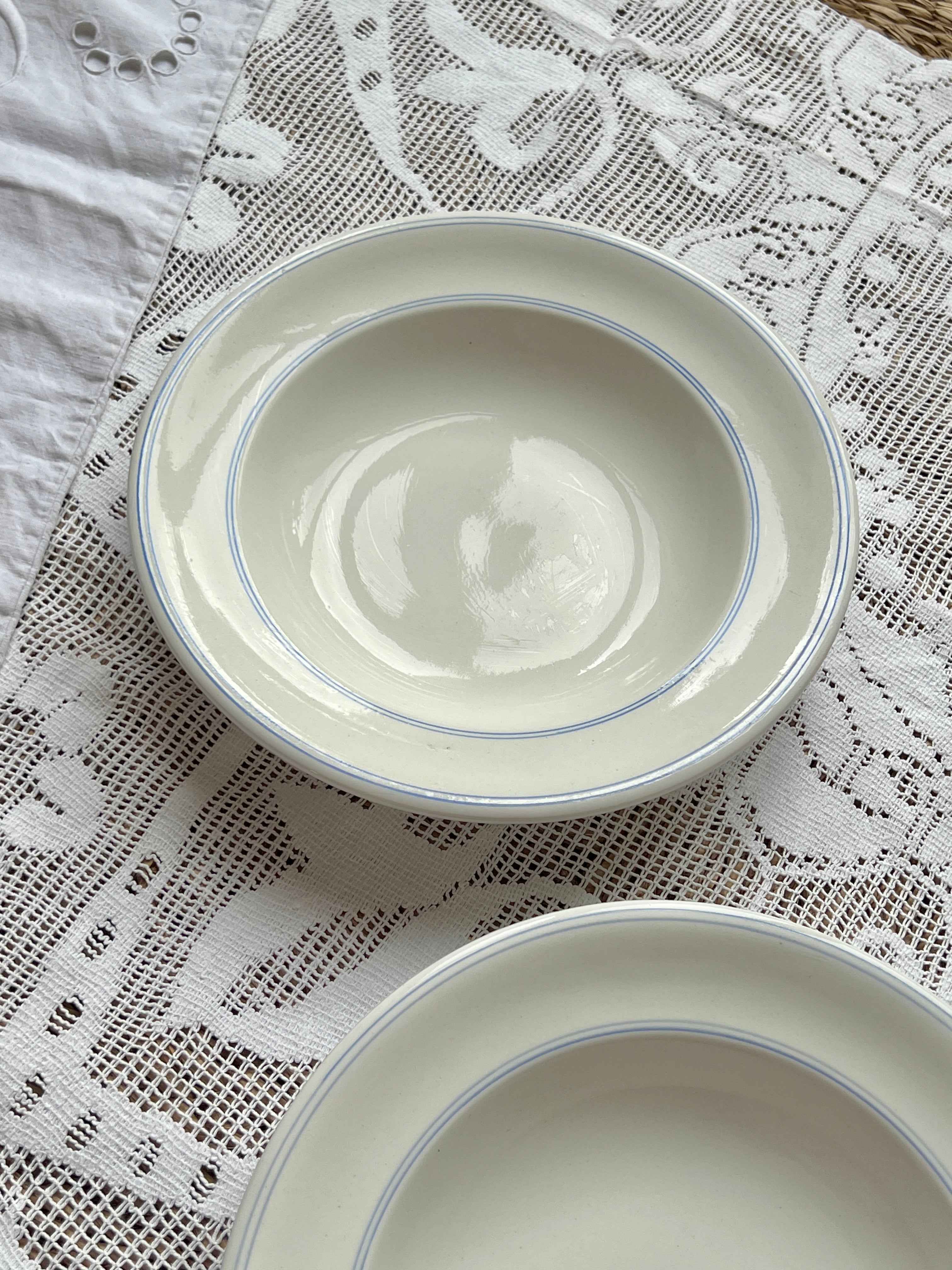 Pastatallerkener med lysblå kant, Villeroy & Boch, 2stk