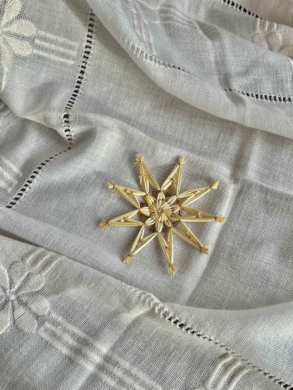 Halmstjerne med perler Ø10