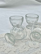 Æggebægre i glas, H6, sæt a 4