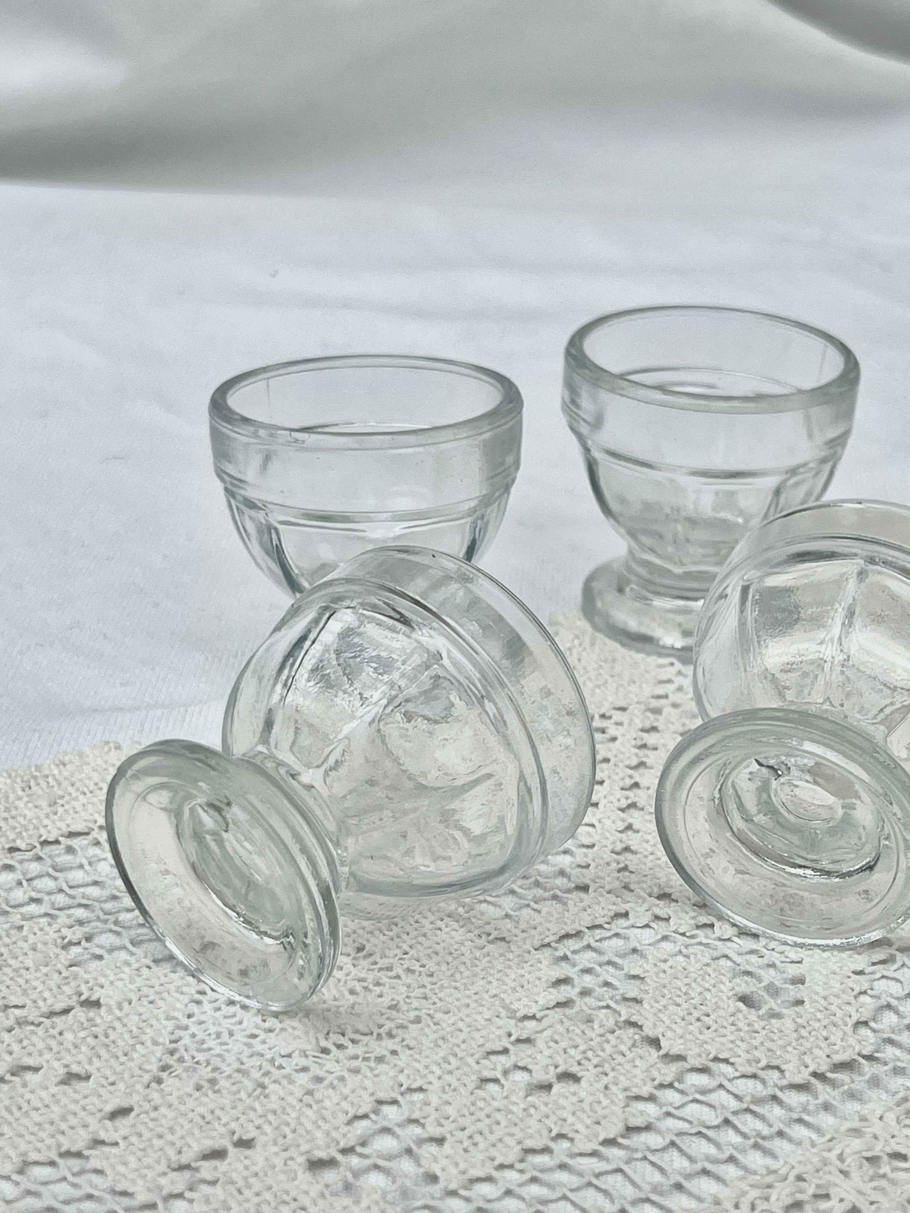 Æggebægre i glas, H6, sæt a 4