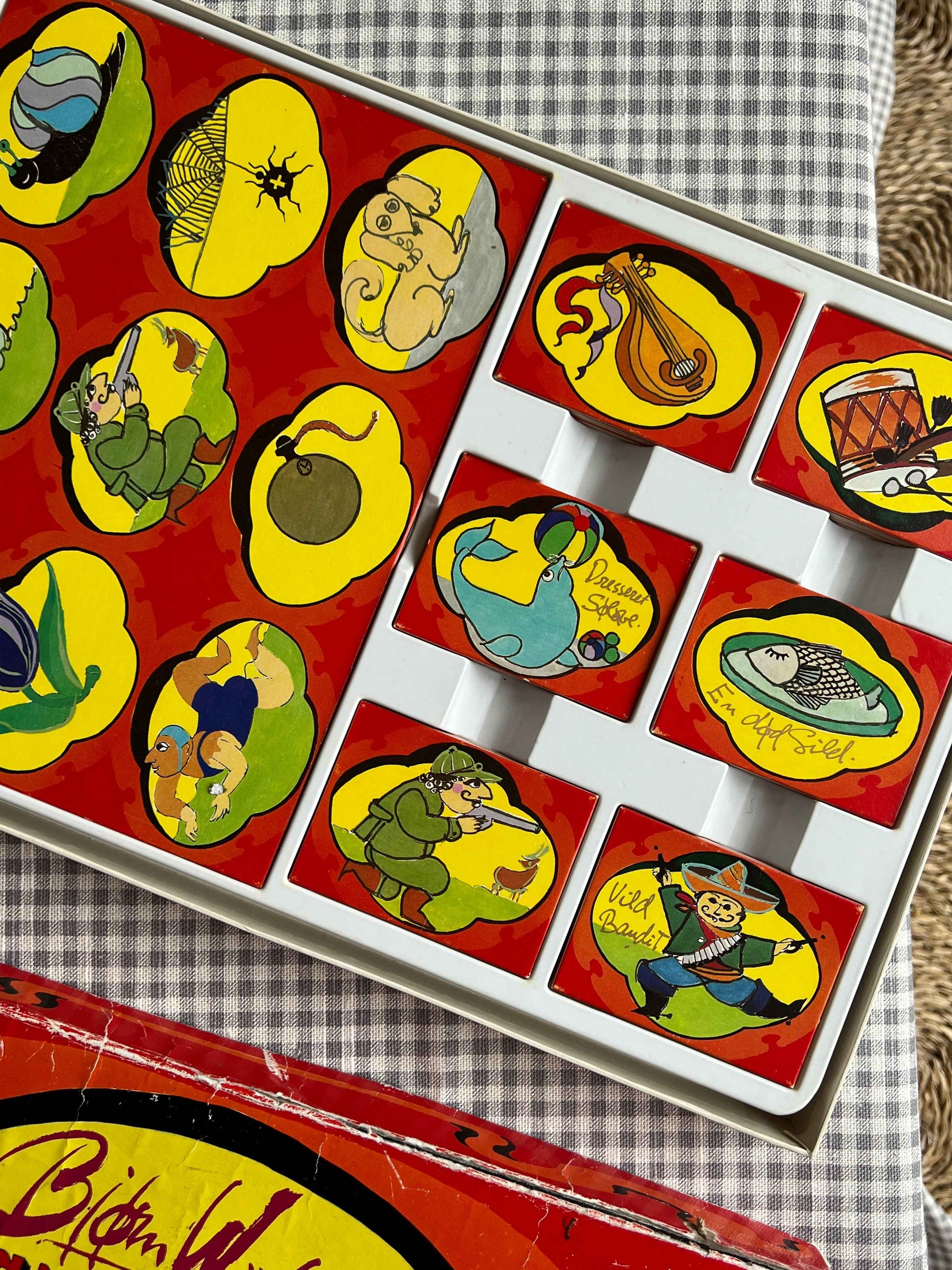 Bjørn Wiinblad “Det Røde Billedlotteri” – Vintage spil i original æske