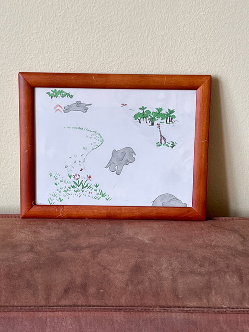 Babar illustration – løb i junglen
