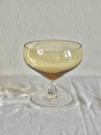 Fransk champagneskål gul H9 × Ø9 cm