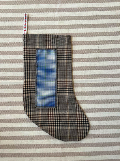 Made to order julesok i vintage tekstil - tilføj navn og motiv