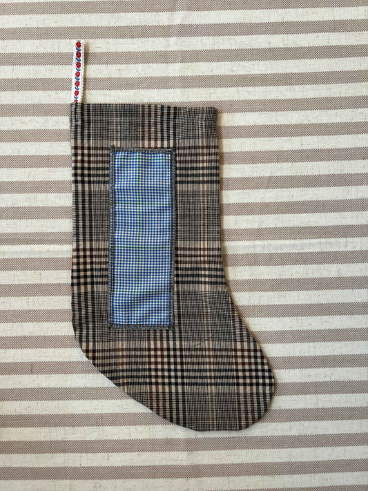 Made to order julesok i vintage tekstil - tilføj navn og motiv