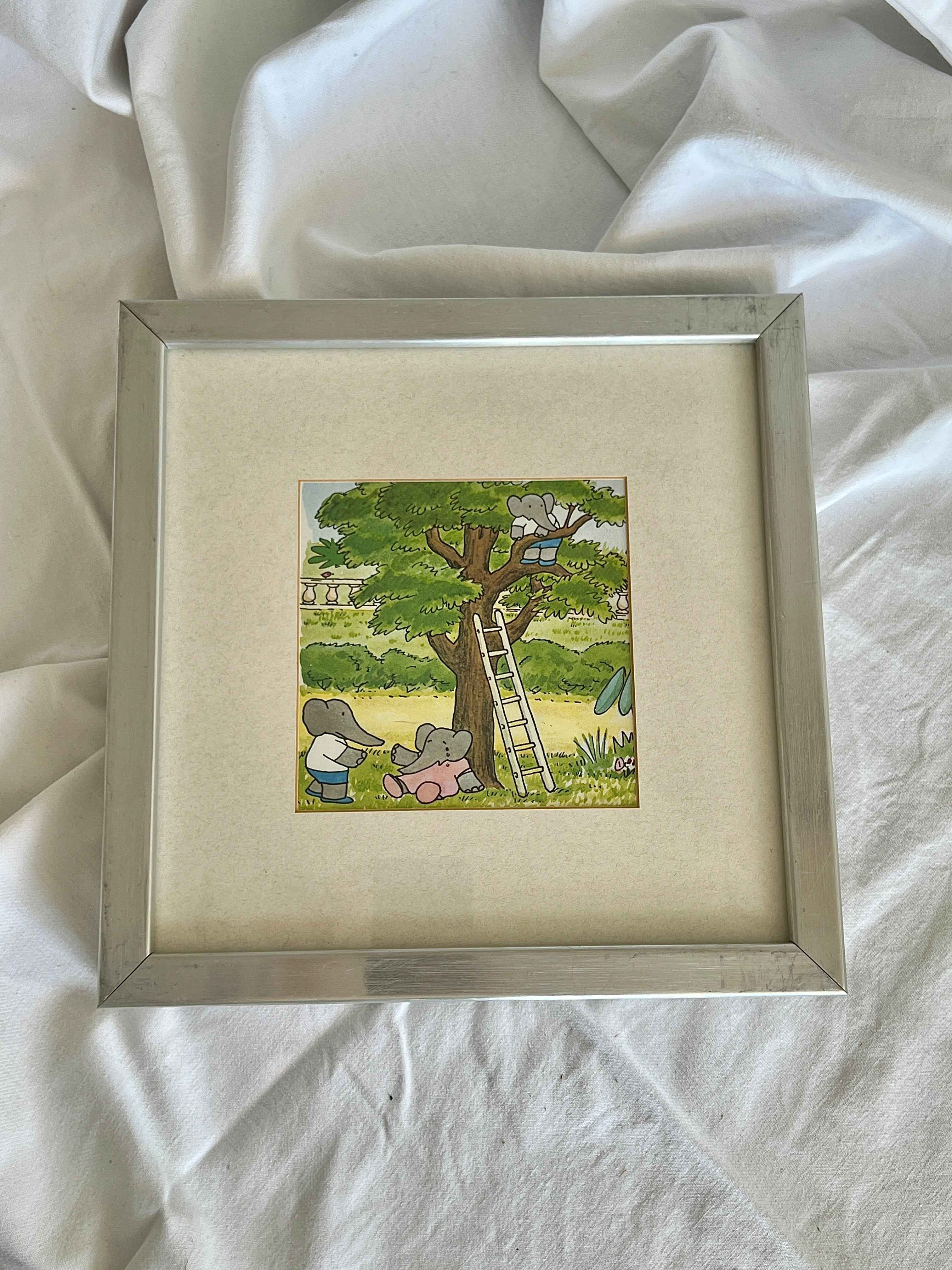 Babar illustration, storebror trøster