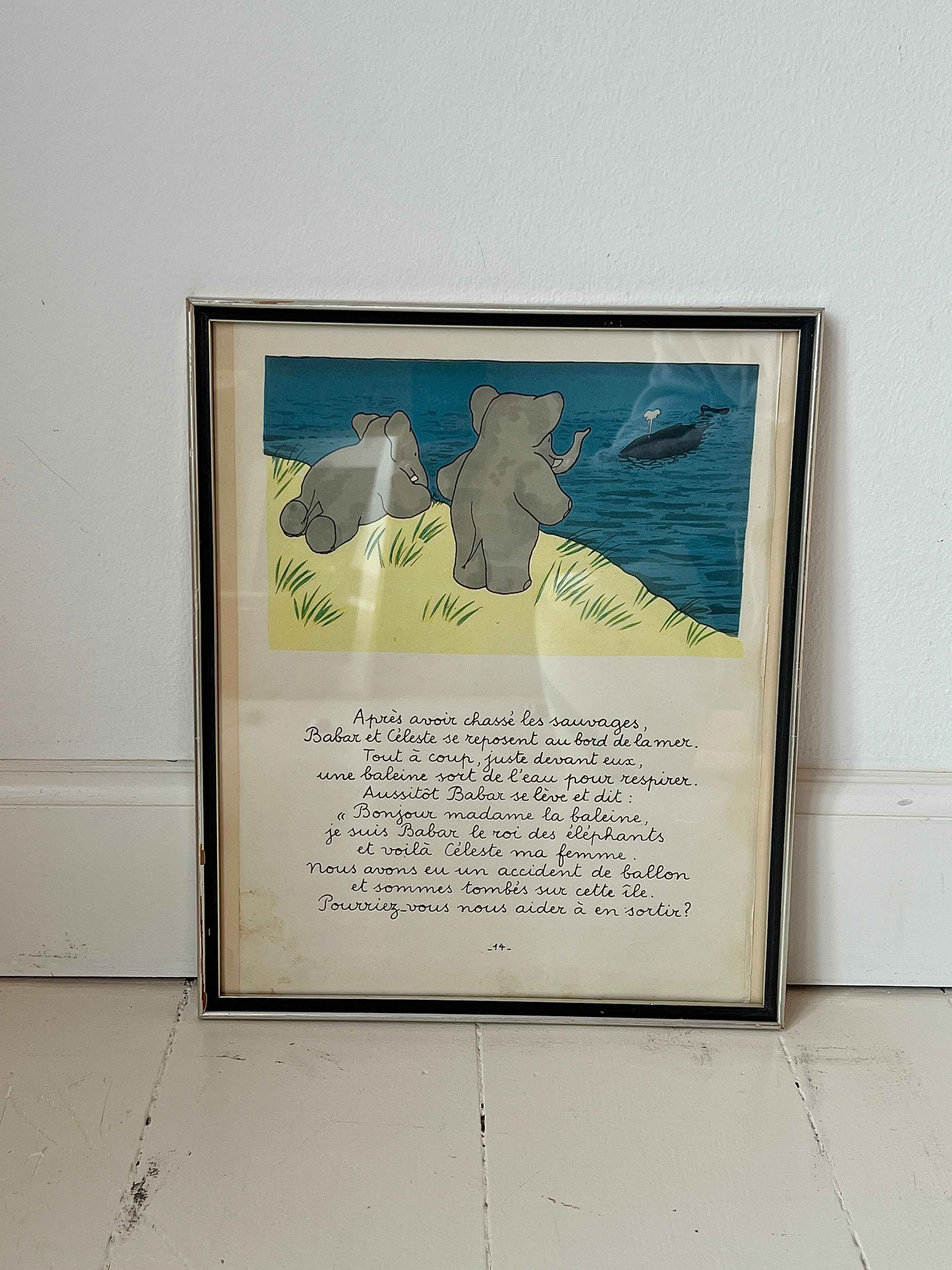 Babar illustration, Frankrig 1932, hvalspotting