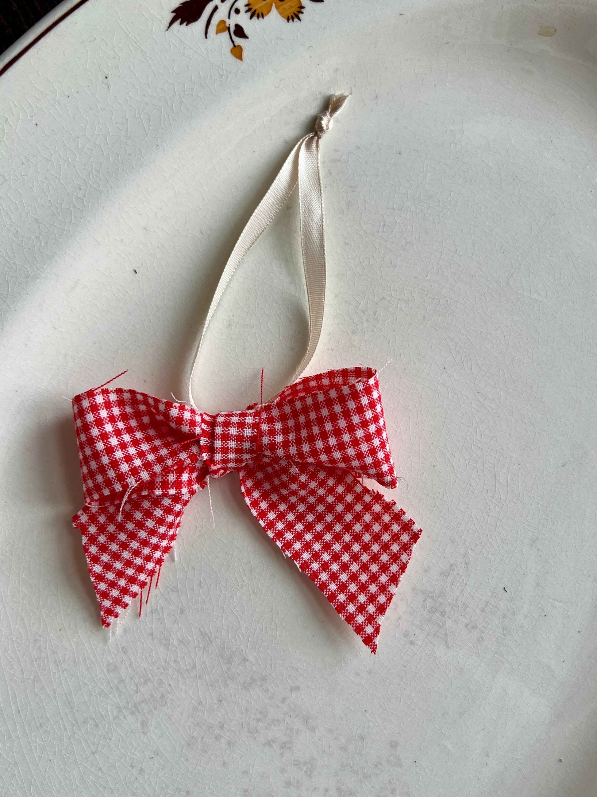 Håndlavet sløjfe i vintage bomuld