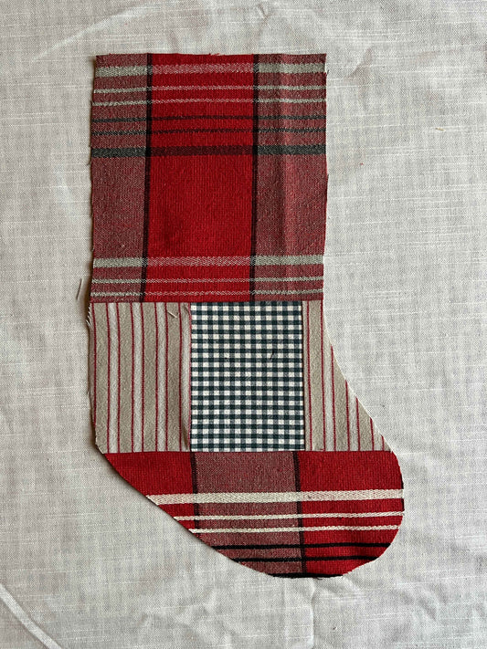 Made to order julesok i vintage tekstil - tilføj navn og motiv