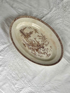 Vintage Gustavsberg Porcelænsfad “Gonggong” – Skandinavisk Design (33,5x24,5 cm)